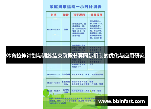 体育拉伸计划与训练结束阶段节奏同步机制的优化与应用研究